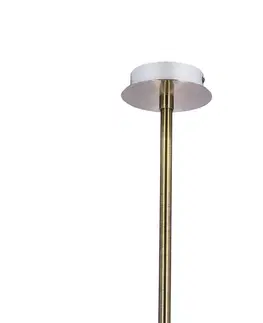 Závěsná lampa Lentini patina 5x40W g9 jantarové stínidlo
