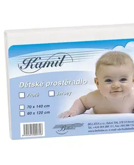 Bellatex Dětské jersey prostěradlo, bílá, 70 x 140 cm