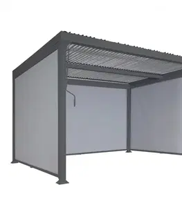 Bioklimatická pergola HWC-L41 3x3 se 3 bočními stěnami