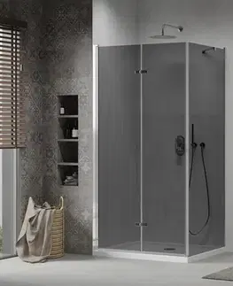 MEXEN/S Lima sprchový kout 100x80, grafit, chrom + bílá vanička se sifonem 856-100-080-01-40-4010