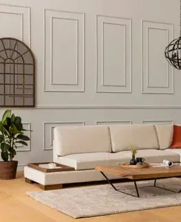Rohová sedací souprava Tulip Corner Right With Pouf - Beige