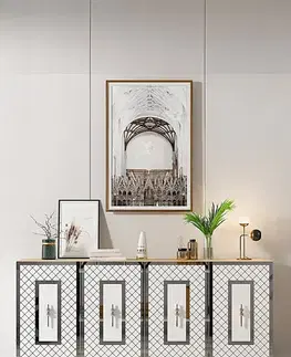 Konzolový stolek Puma 150 - Sapphire Oak, White, Silver