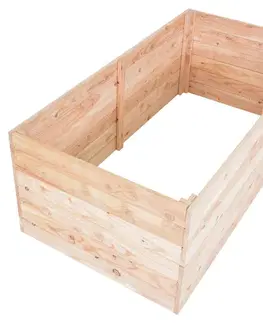 Vyvýšený záhon PREMIUM modřín 135 x 70 x 50 cm Rojaplast