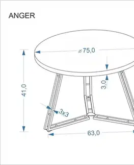 Konferenční stolek 2 ks ANGER Halmar
