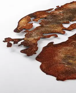 Dekorativní kovový doplněk na zeď World Map Medium - 1