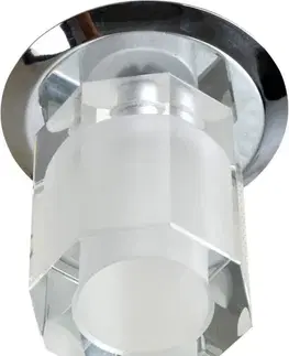 Stropní svítidlo polygonální krystal chrom G4 20W SK-25