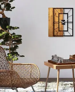 Dekorativní dřevěné nástěnné hodiny Wooden Clock 37