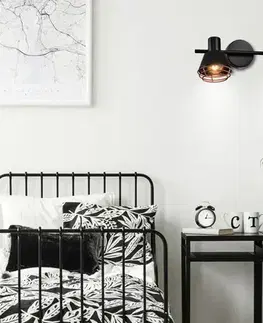 Nástěnná/stropní lampa s černým měděným stínidlem 2xE14 40W Neria