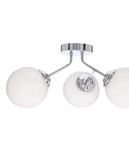 BELWEDER chromová nástěnná lampa 3x40W E14 bílé stínidlo
