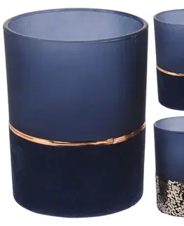 PROHOME - Svícen 12cm Velvet různé dekory