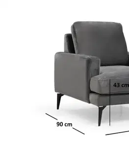 Křeslo ušák Papira Armchair - Anthracite