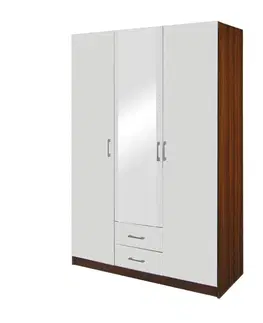 Skříň ESO 3dveřová 61530 ořech/bílá