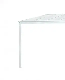 Hliníková pergola 3,12 x 3 m bílá / polykarbonát Dekorhome
