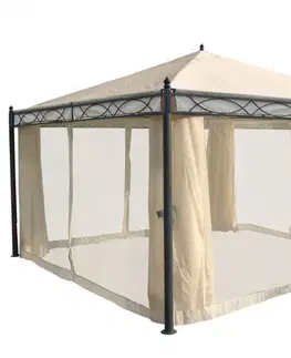 Zahradní altán se závěsy 4x3 m Dekorhome