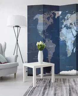 Paraván Dark Blue World Dekorhome