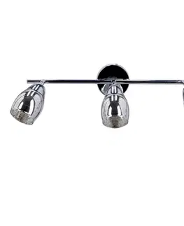 Stropní lampa Virginia s chromovým páskem, e14, zrcadlové stínidlo