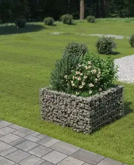 Gabionový vyvýšený záhon pozinkovaná ocel Dekorhome