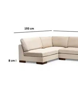 Rohová sedací souprava Tulip Corner Left Without Pouf - Beige