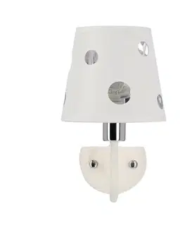 Bílá nástěnná lampa Batley Ledea s otvory