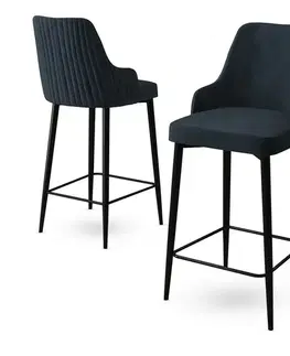 Sada barových židlí Enox Anthracite and Black, 2 ks, 2 ks