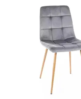 Signal Jídelní židle MILA D VELVET Barva: Šedá / Bluvel 14