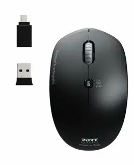 PORT CONNECT bezdrátová myš COMBO PRO, černá