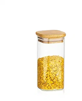 4Home Skleněná dóza na potraviny s víkem Bamboo, 300 ml, 300 ml