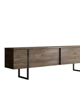 Televizní stolek Luxe Walnut and Black