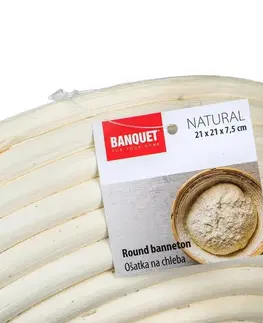 Banquet Ošatka kulatá na kynutí chleba Natural pr. 21 x v. 7,5 cm, kytička