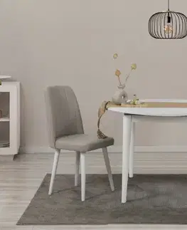 Jídelní set s rozkládacím stolem a židlemi (3 kusy) Vina 1005 3 v2 - White, Cream