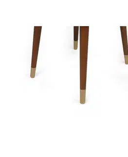 Sada jídelních židlí Hugo Beige and Walnut, 2 ks