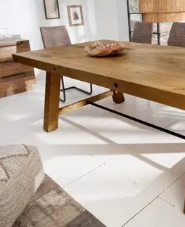 Estila Masivní jídelní stůl Roseville přírodní hnědé barvy 240cm