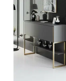 Komoda Luxe Anthracite and Gold