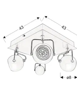 Stropní svítidlo Tony 4x3W LED Gu10 bílé