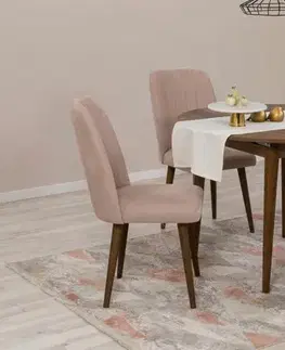 Jídelní set s rozkládacím stolem a židlemi (5 kusů) Vina 0900 - Walnut, Stone