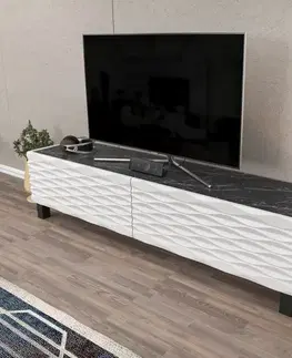 TV stolek Lerze - White, Black