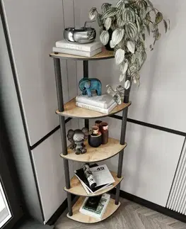Knihovna Bookcase 5 Corner - Oak