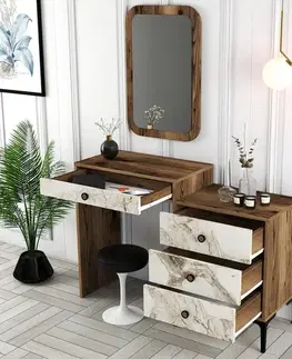 Toaletní stolek Lizbon 545 - Walnut, White