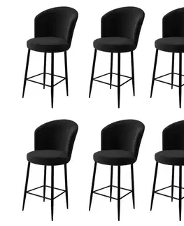 Bar Stool Set (6 Pieces) Alte - Black