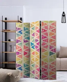 Paraván Letters and Triangles Dekorhome