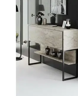 Komoda Luxe Travertine and Black