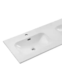 ArtCom Keramické umyvadlo FLY 120D | bílý lesk 120 cm