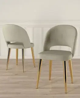 Sada židlí (6 kusů) Pane - Cream, Gold