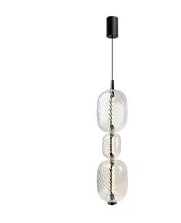 PLAYA lampa wisząca czarny 12W LED 3000K klosz bezbarwny