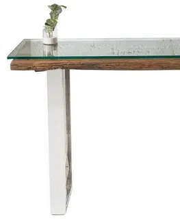 Estila Stylová konzola Barracuda 120cm recyklovaný teak