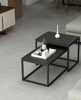 Odkládací stolek Leka Black, 2 ks