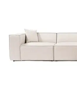 Rohová sedací souprava Lora (L1-O1-1R-POUFFE ) - Light Brown
