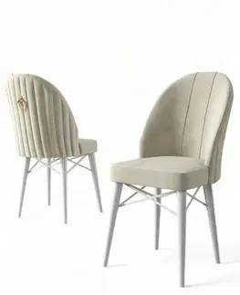 Sada židlí (4 kusy) Ritim - Cream, White