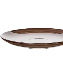 Banquet Sada 6 mělkých talířů Palas 27 cm, hnědá