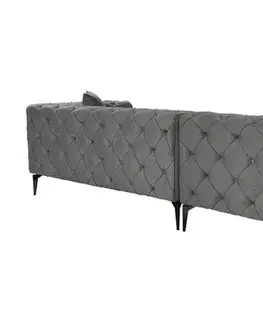 Rohová sedací souprava Como Eco Left - Anthracite, Black